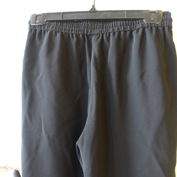 J.Crew 03341 black mid rise elastic waist drawstring drapey pants pockets 00 XXS - Picture 9 of 13